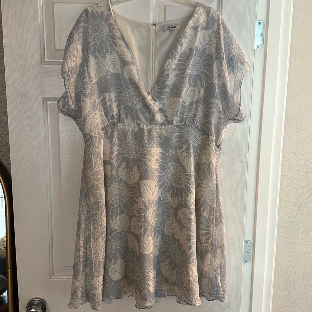 Madewell Crossover Mini Dress in Sunflower Season, Size 16